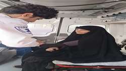 پوشش درمانی مراسم تشییع پیکر مطهر شهید شادمانی توسط مرکز اورژانس ۱۱۵ 